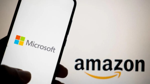 Microsoft and Amazon Logo